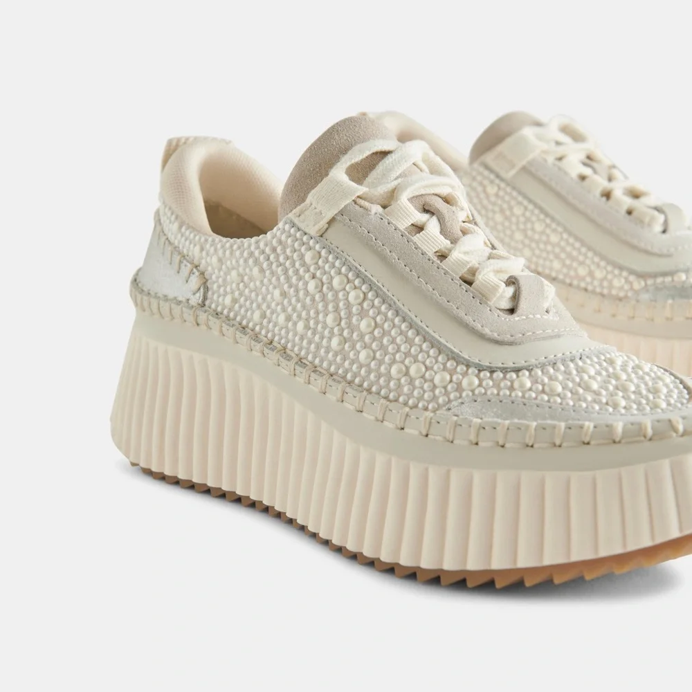Dolce Vita Dolen Sneaker - Vanilla Pearls, SZ 6.5 NWOB MSRP $170 - Picture 4 of 10